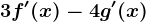 3f'(x)-4g'(x)