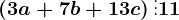 \left ( 3a+7b+13c \right )\vdots 11