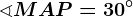 \sphericalangle MAP=30^\circ