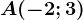 A(-2;3)