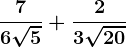\frac76\sqrt5+\frac23\sqrt20