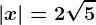 \left | x \right |=2\sqrt5