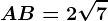 AB=2\sqrt7
