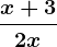 \fracx+32x