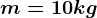 m=10 kg