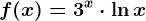 f(x)=3^x\cdot \ln x