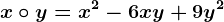 x\circ y=x^2-6xy+9y^2