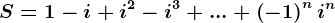 S=1-i+i^2-i^3+...+\left ( -1 \right )^ni^n