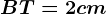 BT=2 cm