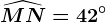 \widehatMN=42^\circ
