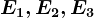 E1, E2, E3