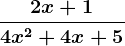 \frac2x+14x^2+4x+5