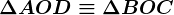 \Delta AOD \equiv \Delta BOC