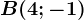 B(4; -1)