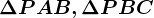 \Delta PAB, \Delta PBC