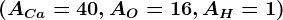 (ACa=40, AO=16, AH=1)
