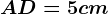 AD = 5 cm
