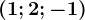 (1;2;-1)