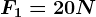 F1 = 20 N