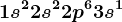 1s^22s^22p^63s^1