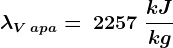 \lambdaV\: apa =\: 2257\; \frackJkg