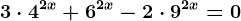 3\cdot 4^2x+ 6^2x-2\cdot 9^2x=0