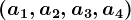 (a1,a2,a3,a4)