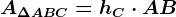 A\Delta ABC=hC\cdot AB