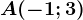 A(-1;3)