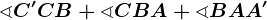 \sphericalangle C'CB+\sphericalangle CBA+\sphericalangle BAA'