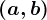 (a, b)
