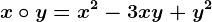 x\circ y=x^2-3xy+y^2