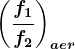 \left (\fracf1f2 \right )aer