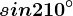 sin 210^\circ