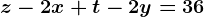 z-2x+t-2y=36
