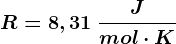 R=8,31\: \fracJmol\cdot K 