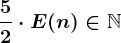 \frac52\cdot E(n)\in \mathbbN