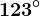 123^\circ