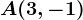 A(3,-1)