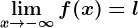 \limx--> -\infty f(x)=l