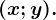 (x; y).