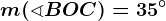 m(\sphericalangle BOC)= 35^\circ