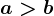 a> b