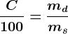 \fracC100=\fracmdms