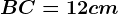 BC = 12 cm