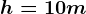 h=10m