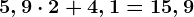 5,9 \cdot 2+4,1=15,9