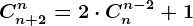 Cn+2^n=2\cdot Cn^n-2+1