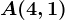 A(4,1)