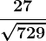 \frac27\sqrt729